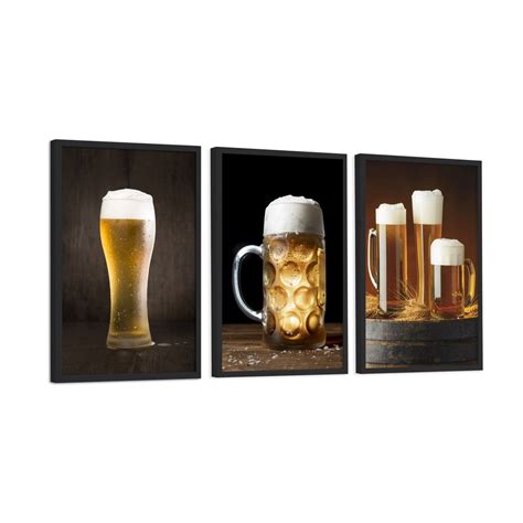 Kit Quadros Decorativos Cerveja Bar Cevada Choop Sala 30x40cm Shopee