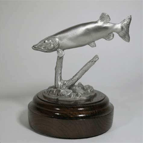 Musky Pewter Figurine Fish Sculptures Andy Schumann