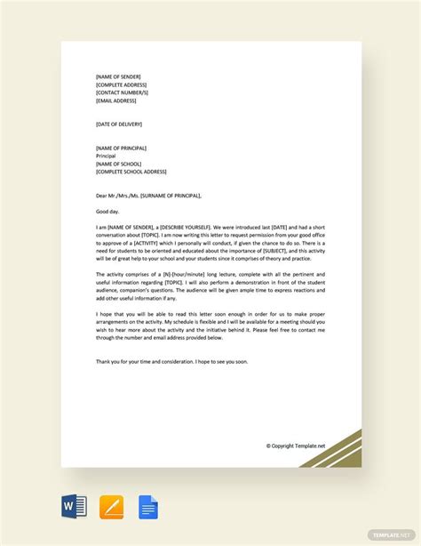 Free Principal Letter Templates And Examples Edit Online And Download