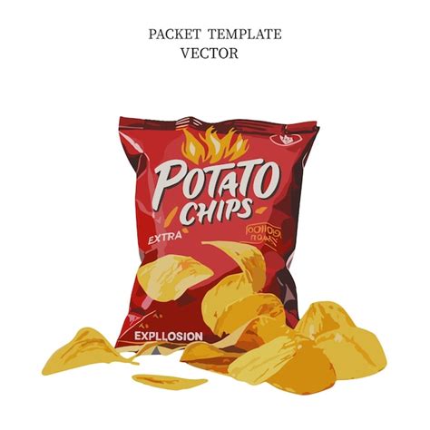 Premium Vector Crispy Hot Spicy Potato Chips Packet Design Vector Illustration Generative Ai