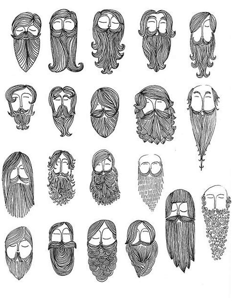 Beards Illustration Art Inspiration Drawings