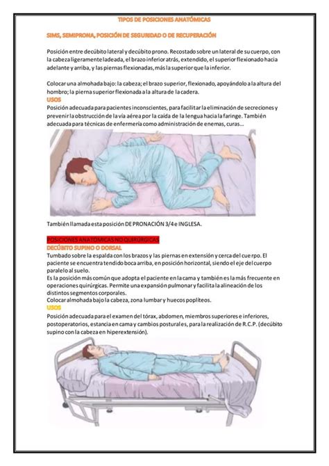 Tipos De Posiciones Del Paciente Encamado Pdf