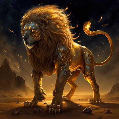 Golden Lion Download Instant Downloadable Wallpaper Digital - Etsy