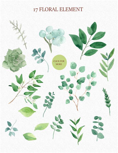 Green leaf. Watercolor clipart By ma_i_vi | TheHungryJPEG