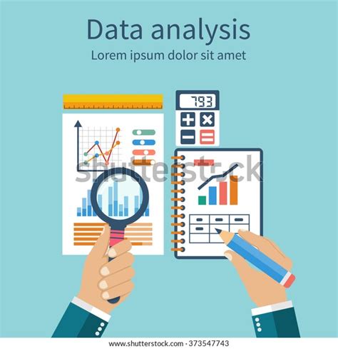 Analysis Concept Flat Design Process Research Stock Vector Royalty