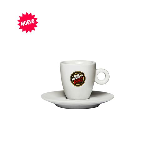 Taza De Caf Tama O Espresso Vergnano Porcelana Blanca Ml Nos