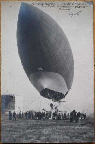 Airship Dirigible Blimp Realphoto French Aviation Postcard Le