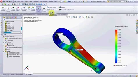 Force Analysis In Solid Works YouTube