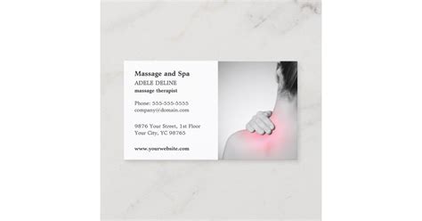 Classic Massage Therapist Business Card Template