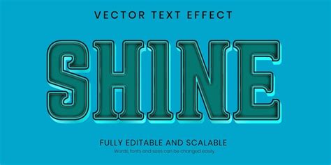 Efecto De Texto Brillante Editable Vector Premium