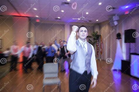 Groom Tossing Garter Stock Photo Image Of Young Throw 45541514