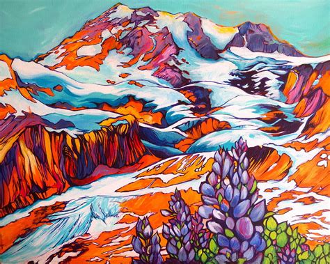 Mount Rainier Painting By Rachel Pohl