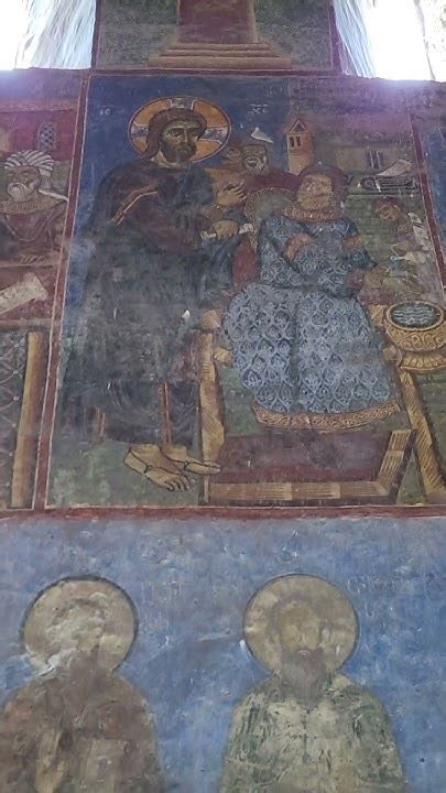 Монастырь Ахтала, фрески XIII в., Понтий Пилат умывает руки 10.08.2023 ...
