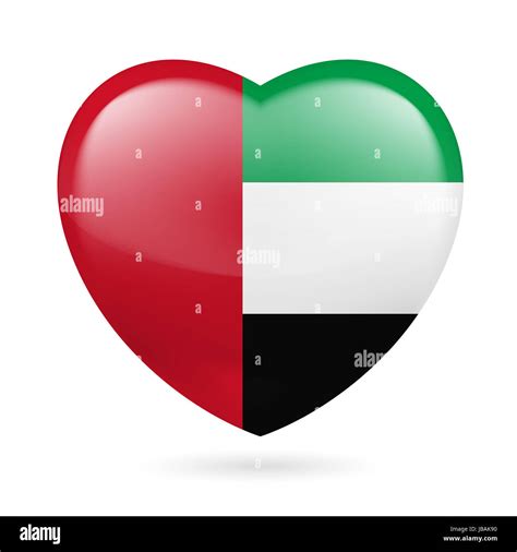 Heart with United Arab Emirates flag colors. I love UAE Stock Photo - Alamy