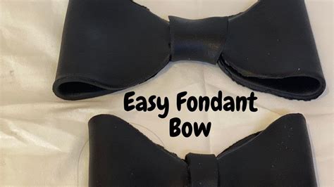 How To Make Fondant Bows Easy Fondant Bow Bow Tie Cake Tutorial