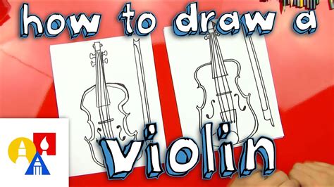 How To Draw A Violin Youtube