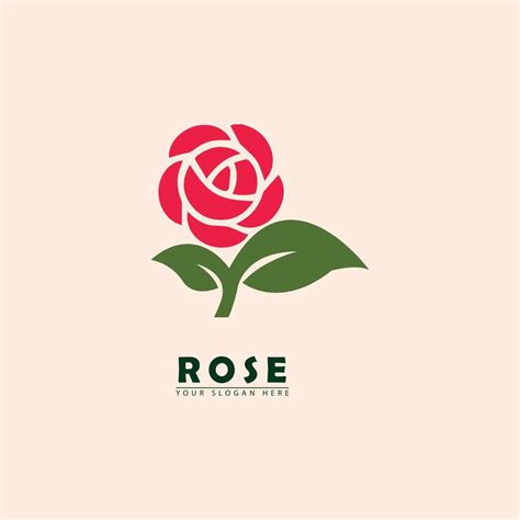 Vector Sprig Of Rose Logo Icon 13162607 Vector Art At Vecteezy