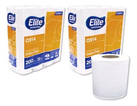 Papel Higiénico Elite Classic Hoja Doble 2 Paq 32 Rollos C U Mercadolibre