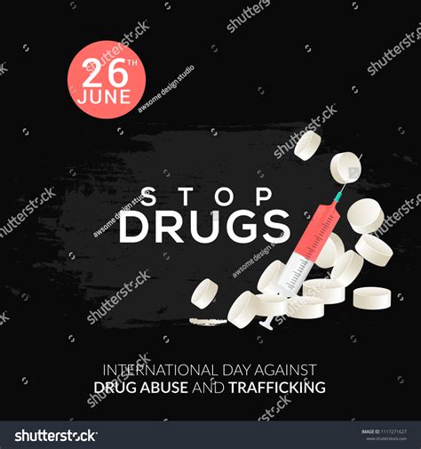 Illustration Drug Abusing Concept Poster Template Stock Vector (Royalty ...