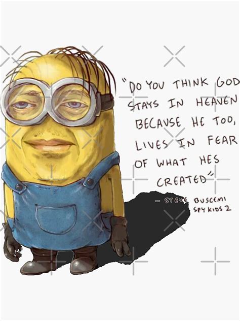 "Minion Buscemi" Sticker by kristikat | Redbubble