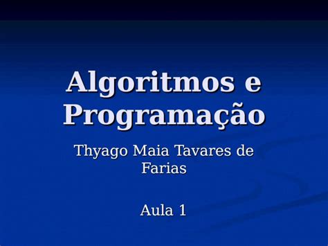 Ppt Algoritmos E Programa O Aula Dokumen Tips