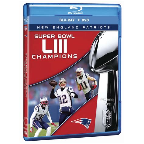 New England Patriots Super Bowl Liii Champions Dvd Blu Ray Combo