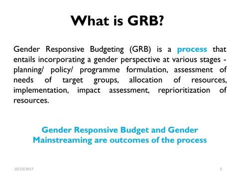 Gender Responsive Budgeting Tool For Gender Mainstreaming Ppt Download