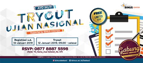 Try Out Un Bekasi Binus Bekasi Kampus Beken Asyik Business
