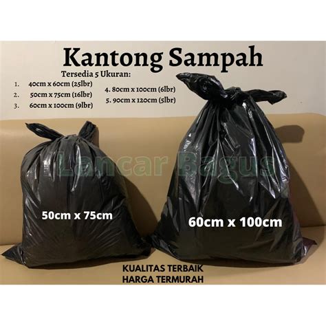 Jual Kantong Plastik Sampah Trash Bag HDPE 40x60 50x75 60x100 80x100