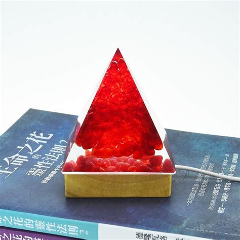 Stunning Red Jasper Orgone Pyramid With Natural Gemstone Orgone Pyramids