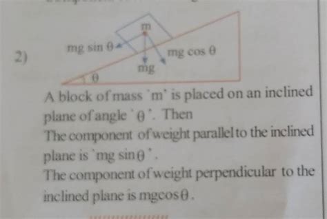 2 A Block Of Mass M Is Placed On An Inclined Plane Of Angle θ T