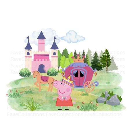 Peppa Pig Princess Png Peppa Pig Png Peppa Pig Clip Art Etsy