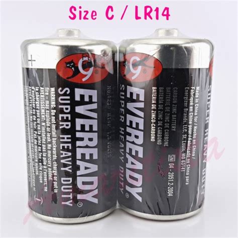 Jual Baterai Size C LR14 Ukuran Sedang 1 5 V Eveready Super Heavy Duty