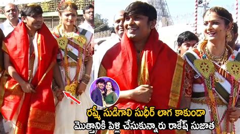 Jabardasth Rocking Rakesh Got Married To Sujatha In Tirumala Temple