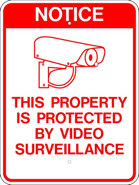 Video Surveillance Sign Printable Printable Word Searches