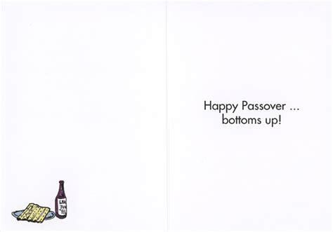 End The Prayer With Bottoms Up Funny Humorous Passover Card