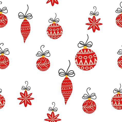Hand Drawn Seamless Pattern With Cute Hand Drawn Christmas Tree