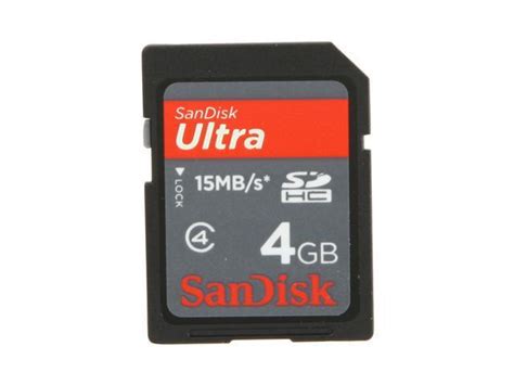 SanDisk Ultra 4GB Secure Digital High Capacity SDHC Flash Card Model