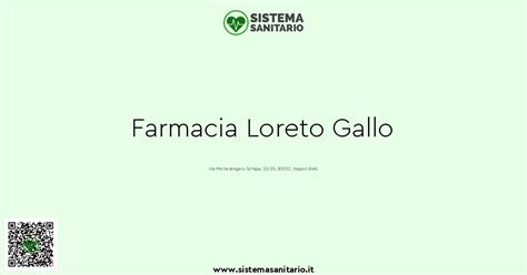 Farmacia Loreto Gallo A Napoli Na Sistemasanitario It