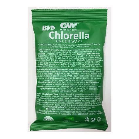 Chlorella Pyrenoidosa Sorokiniana Tabletki Bio Green Ways G Sklep