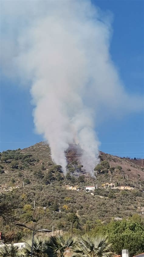 Incendi Liguria Fiamme Sulle Alture Di Alassio Canadair In Azione Foto