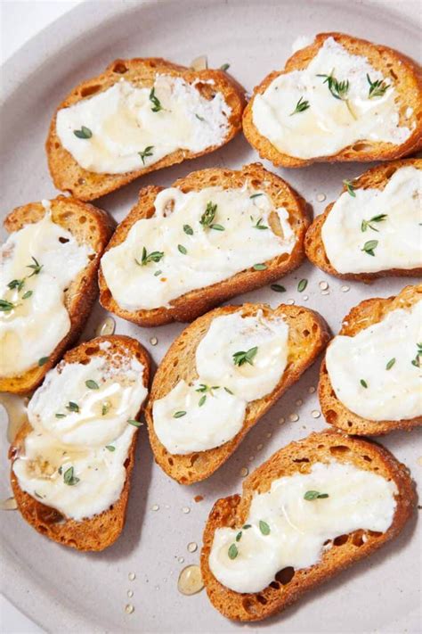 Whipped Ricotta Crostini with Honey & Garlic - Cup of Zest