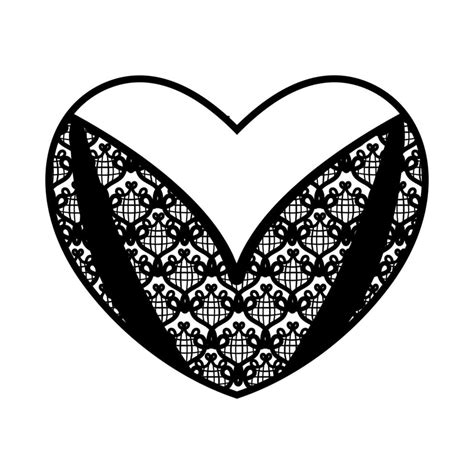 Black And White Heart On The Theme Of Sex And Bdsm Monochrome Erotic Illustration 13018134