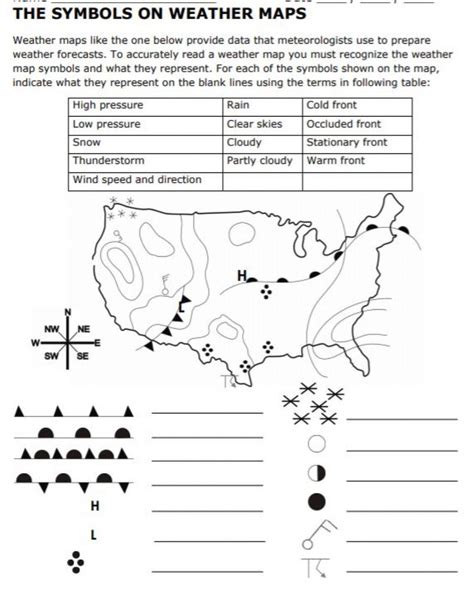 The Symbols On Weather Maps Online Exercise For Live Worksheets Worksheets Library