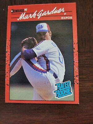 Donruss Mark Gardner Error Card No Period After Inc Rated