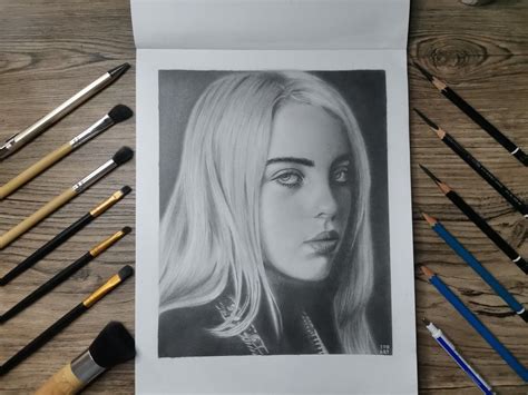 Billie Eilish Charcoal Drawing Drawings Charcoal Drawing Billie Eilish