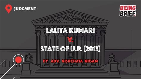 Lalita Kumari V State Of Uttar Pradesh In Points