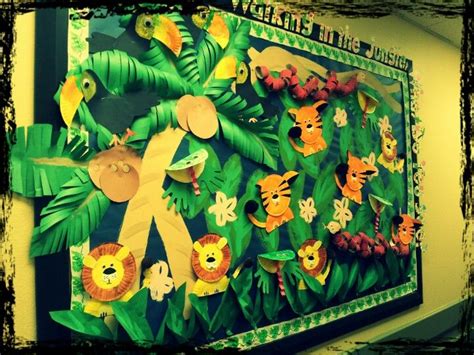 Jungle Bulletin Board Jungle Bulletin Boards Jungle Theme Classroom