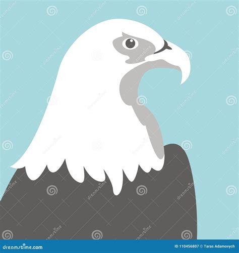 eagle head vector illustration flat style profile stock vector