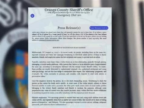 Sextortion Scams On The Rise In Nc Orange County Sheriffs Office Says